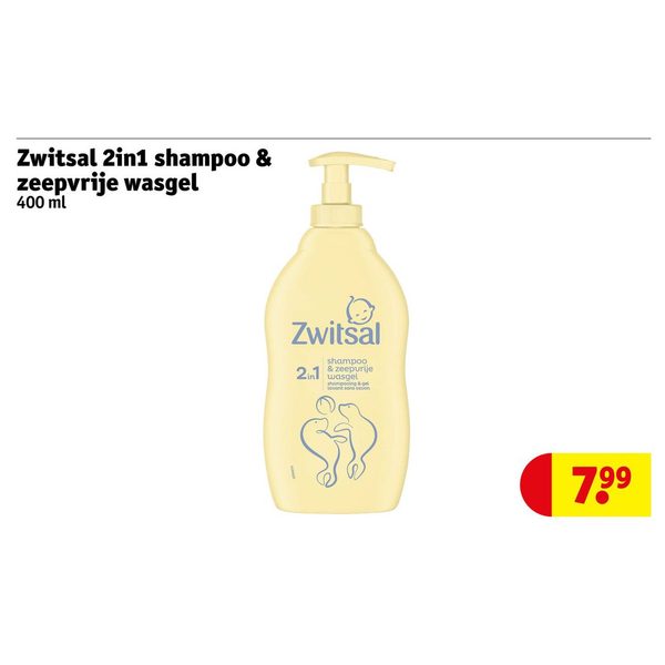 Zwitsal 2in1 shampoo & zeepvrije wasgel