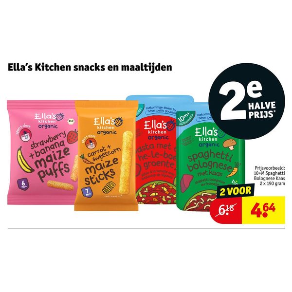 Ella's Kitchen snacks en maaltijden