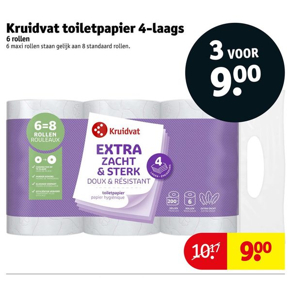 Kruidvat toiletpapier 4-laags