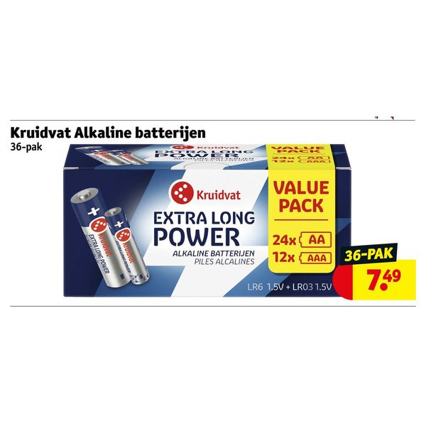 Kruidvat Alkaline batterijen 36-pak