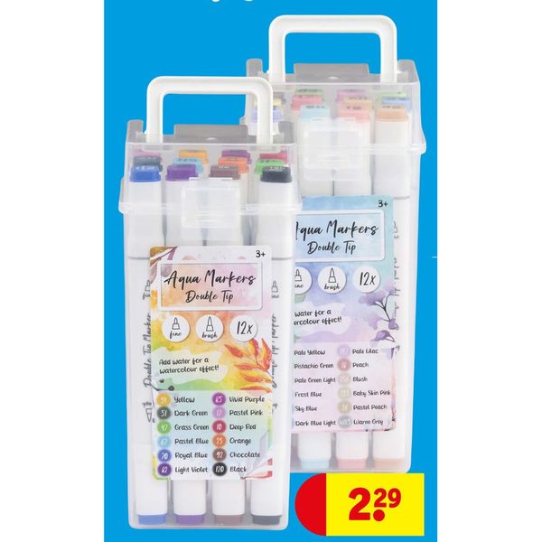 Dubbelzijdige water markers