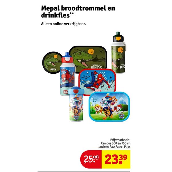 Mepal broodtrommel en drinkfles