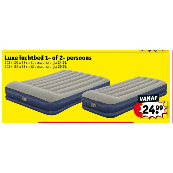 Luxe luchtbed 1- of 2-persoons
