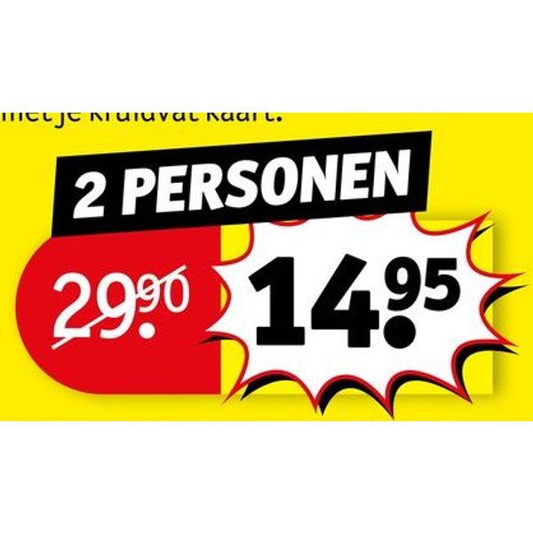 Pizza of pasta diner voor 2 personen