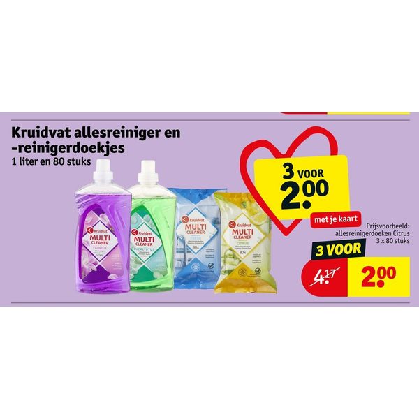 Kruidvat allesreiniger en -reinigerdoekjes