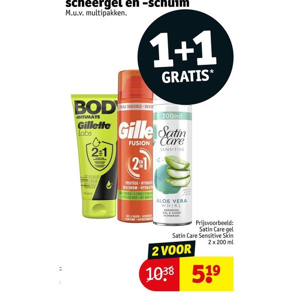 Gillette en Satin Care scheergel en -schuim