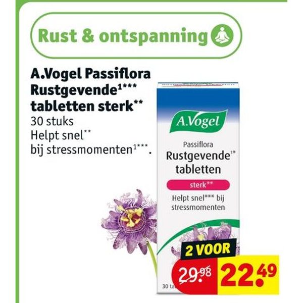 A.Vogel Passiflora Rustgevende tabletten sterk