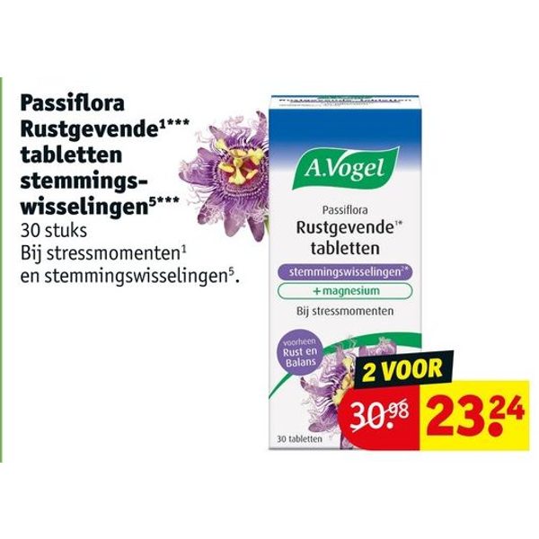 A.Vogel Passiflora Rustgevende tabletten stemmingswisselingen