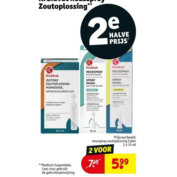 Kruidvat neusspray zoutoplossing