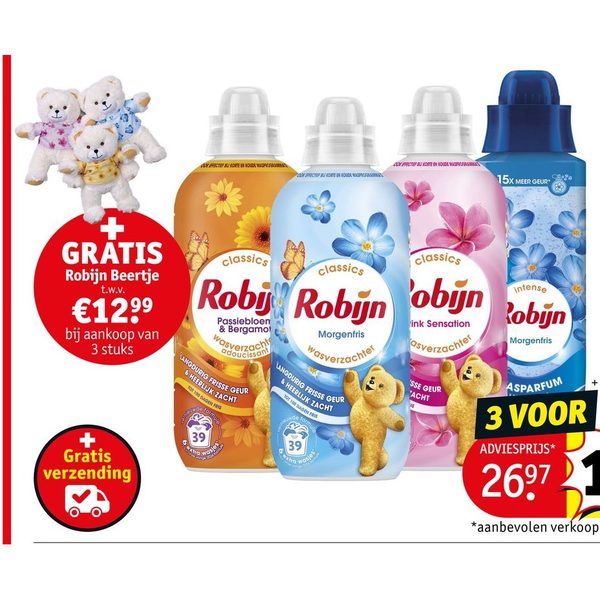 Robijn wasverzachter en wasparfum Classics