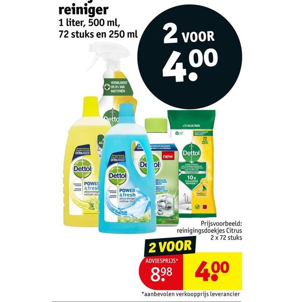 Allesreiniger / Spray / Reinigingsdoekjes / Wasmachinereiniger