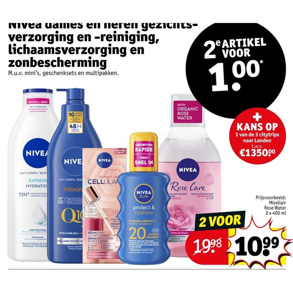 Nivea gezichts- en lichaamsverzorging en zonbescherming