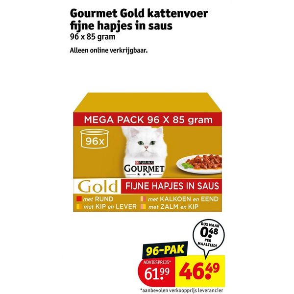 Gourmet Gold kattenvoer fijne hapjes in saus