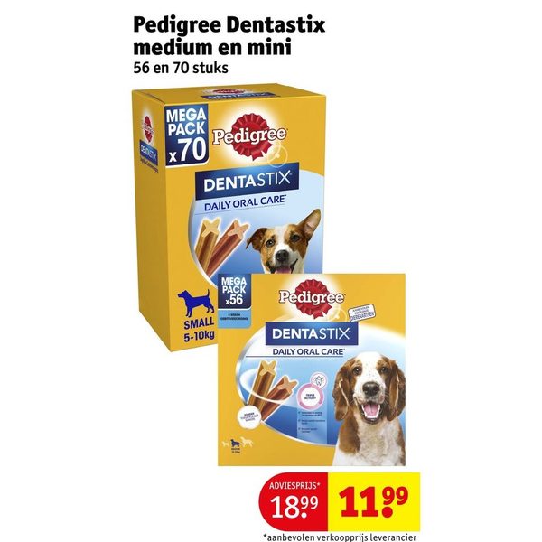 Pedigree Dentastix medium en mini