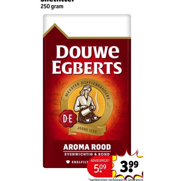 Aroma Rood snelfilterkoffie