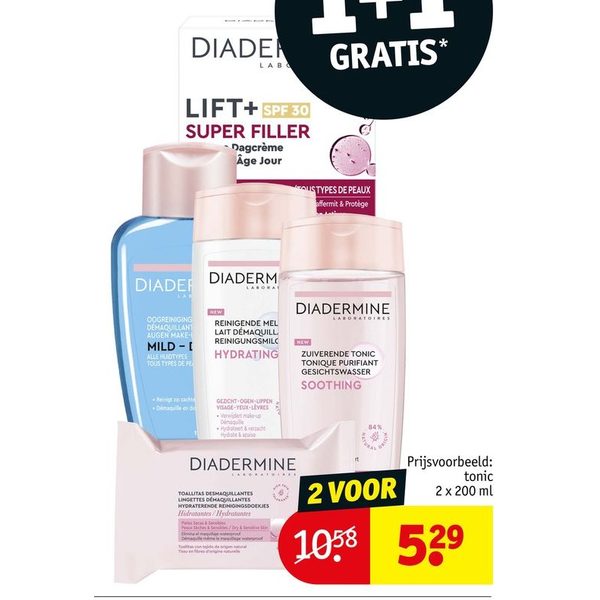 Diadermine gezichtsverzorging en -reiniging