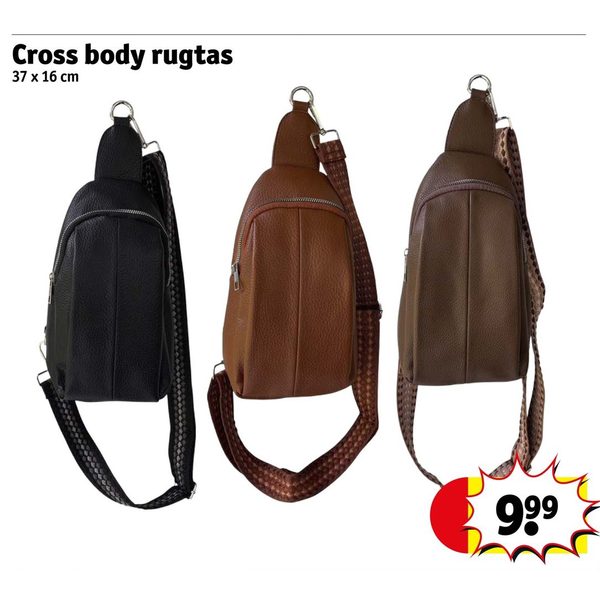 Cross body rugtas