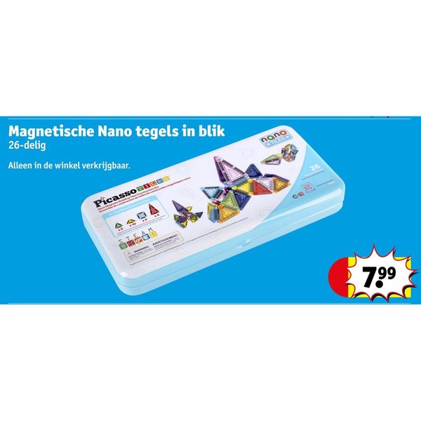 Magnetische Nano tegels in blik