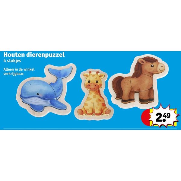 Houten dierenpuzzel