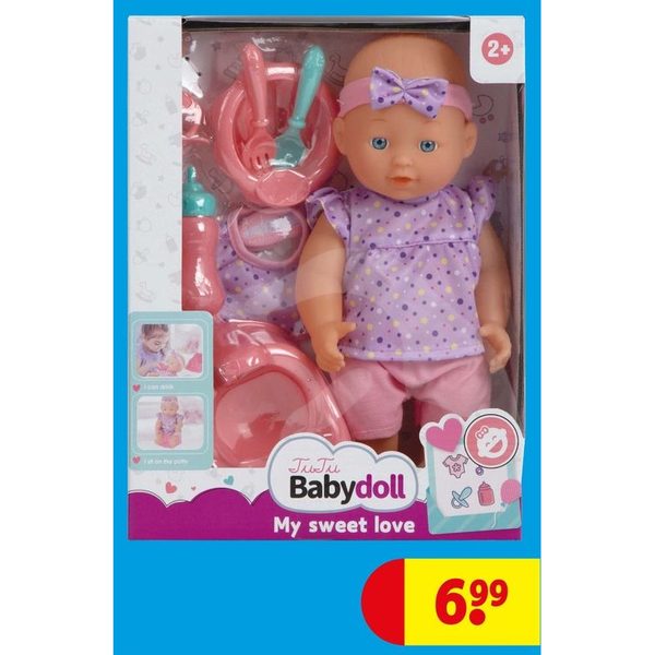 Babypop met accessoires