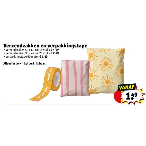 Verzendzakken en verpakkingstape