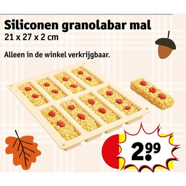 Siliconen granolabar mal