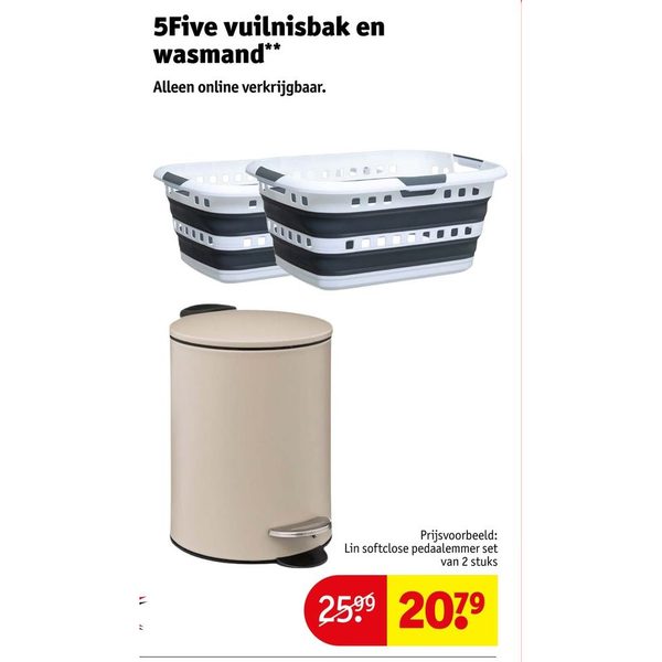 5Five vuilnisbak en wasmand