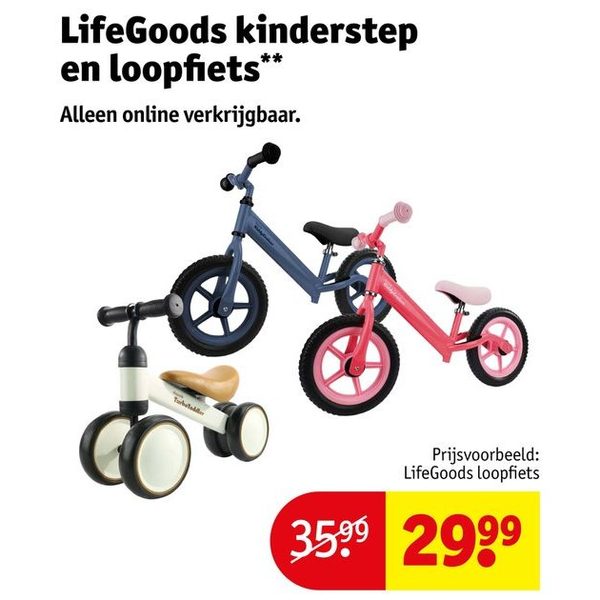LifeGoods kinderstep en loopfiets