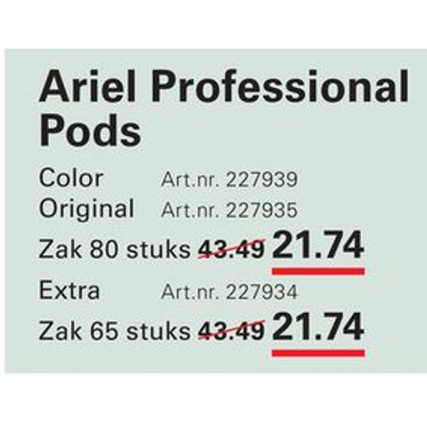 Ariel Professional Pods