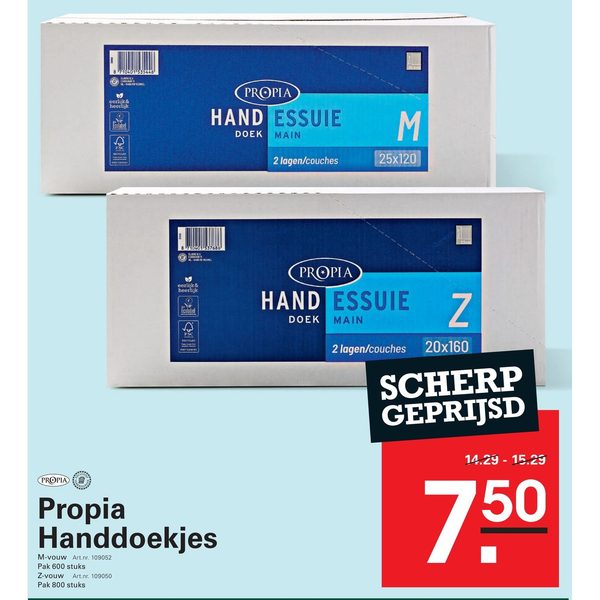 Propia Handdoekjes (M-vouw/Z-vouw)
