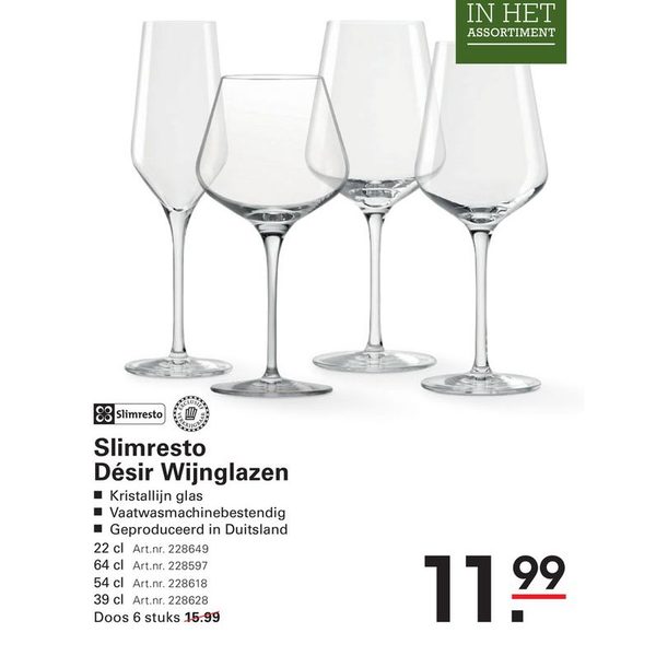 Slimresto Désir Wijnglazen