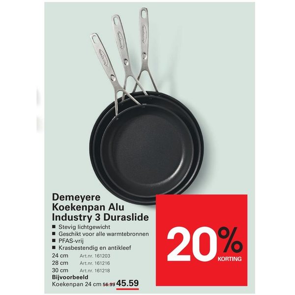 Demeyere Koekenpan Alu Industry 3 Duraslide