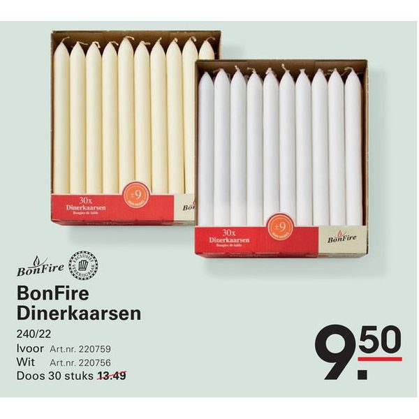 BonFire Dinerkaarsen