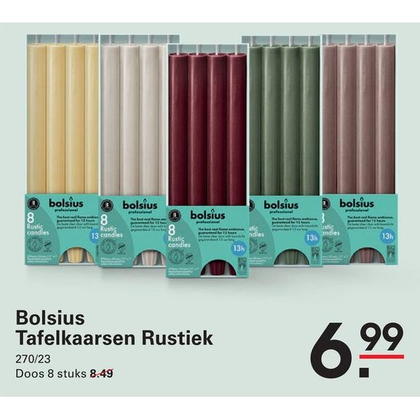 Bolsius Tafelkaarsen Rustiek