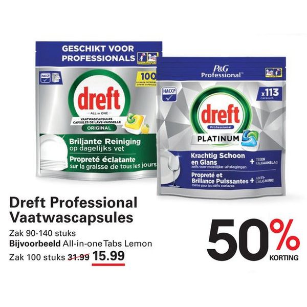 Dreft Professional Vaatwascapsules