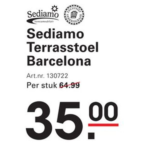 Sediamo Terrasstoel Barcelona