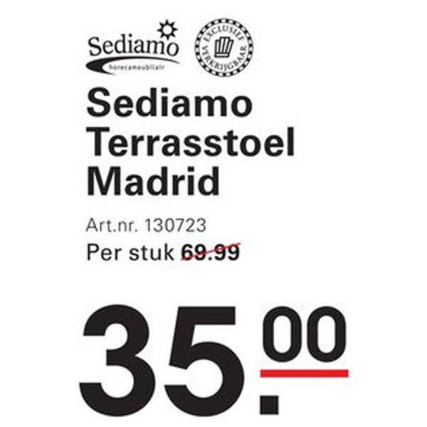 Sediamo Terrasstoel Madrid