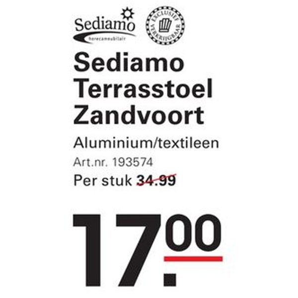 Sediamo Terrasstoel Zandvoort