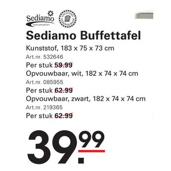 Sediamo Buffettafel