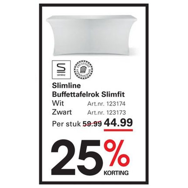 Slimline Buffettafelrok Slimfit