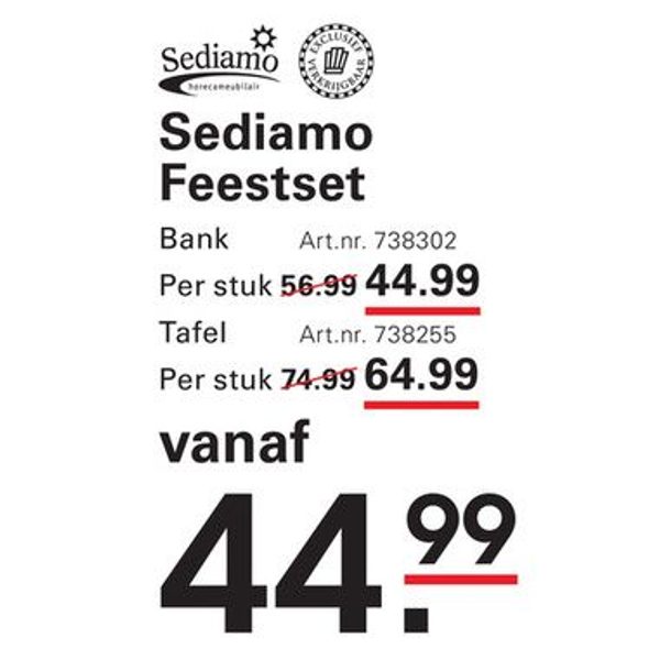 Sediamo Feestset