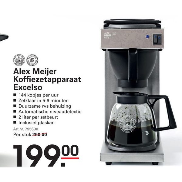 Alex Meijer Koffiezetapparaat Excelso