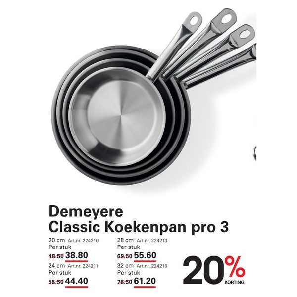 Demeyere Classic Koekenpan pro 3