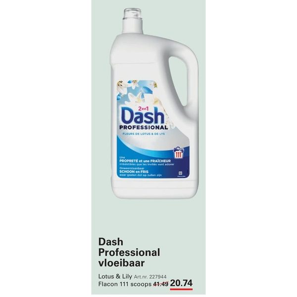 Professional vloeibaar wasmiddel Lotus & Lily
