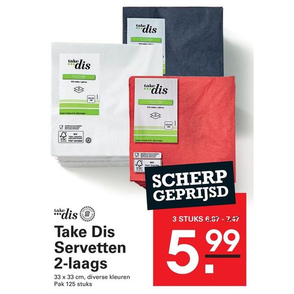 Take Dis Servetten 2-laags