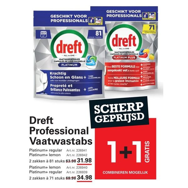 Dreft Professional Vaatwastabs