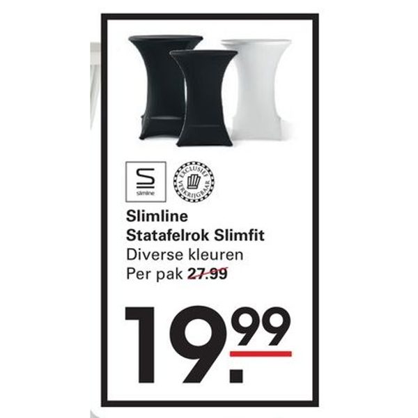 Slimline Statafelrok Slimfit