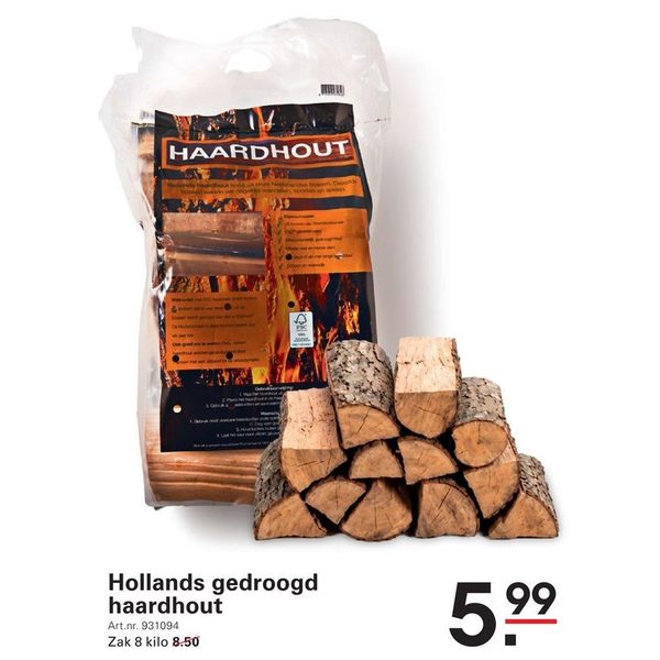Hollands gedroogd haardhout