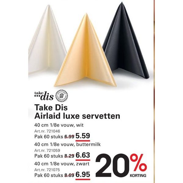 Take Dis Airlaid luxe servetten