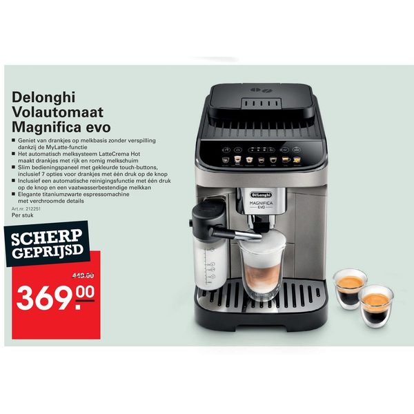 Delonghi Volautomaat Magnifica evo